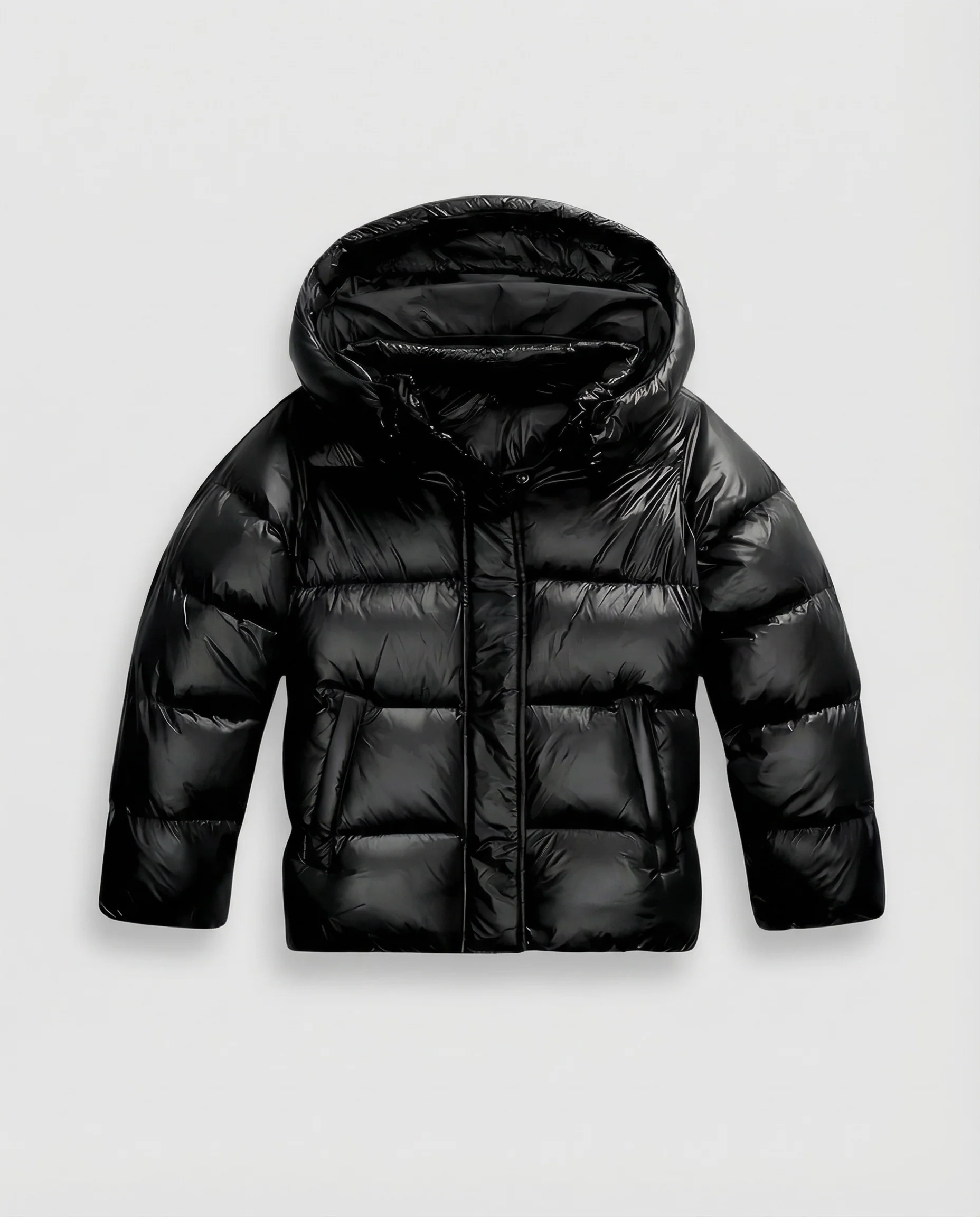 Damen Pufferjacke mit Glanz – Kapuze & Gepolstertes Innenfutter, Tailliert, Herbst/Winter | Heidi-Mode - Image 6