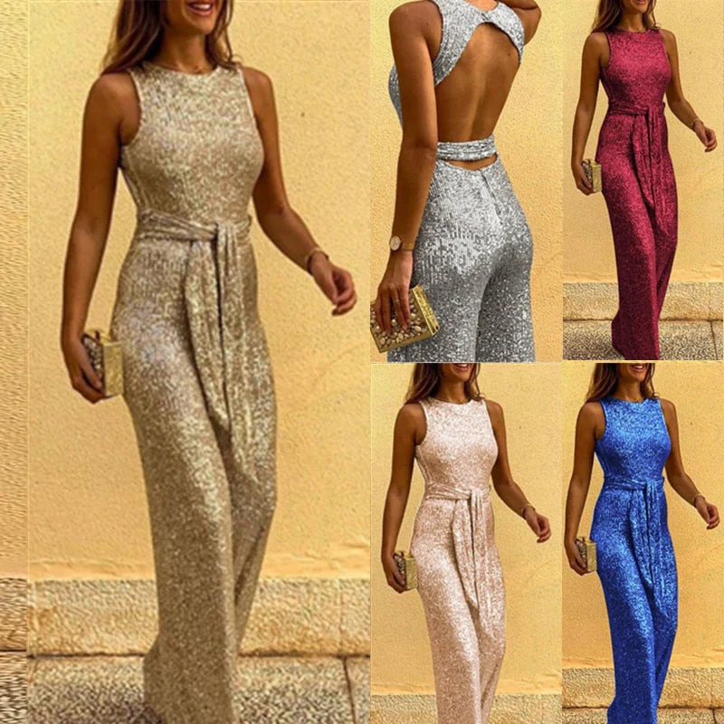 Heidi-Mode | Damen Glitzer Jumpsuit