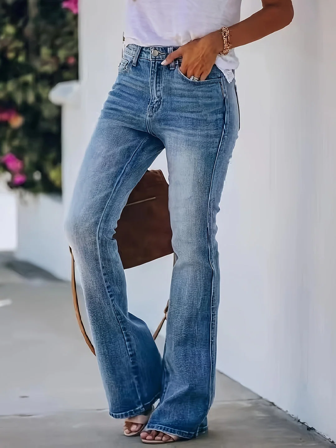 Heidi-Mode | Damen High Waist Flared Jeans Jeans für Damen