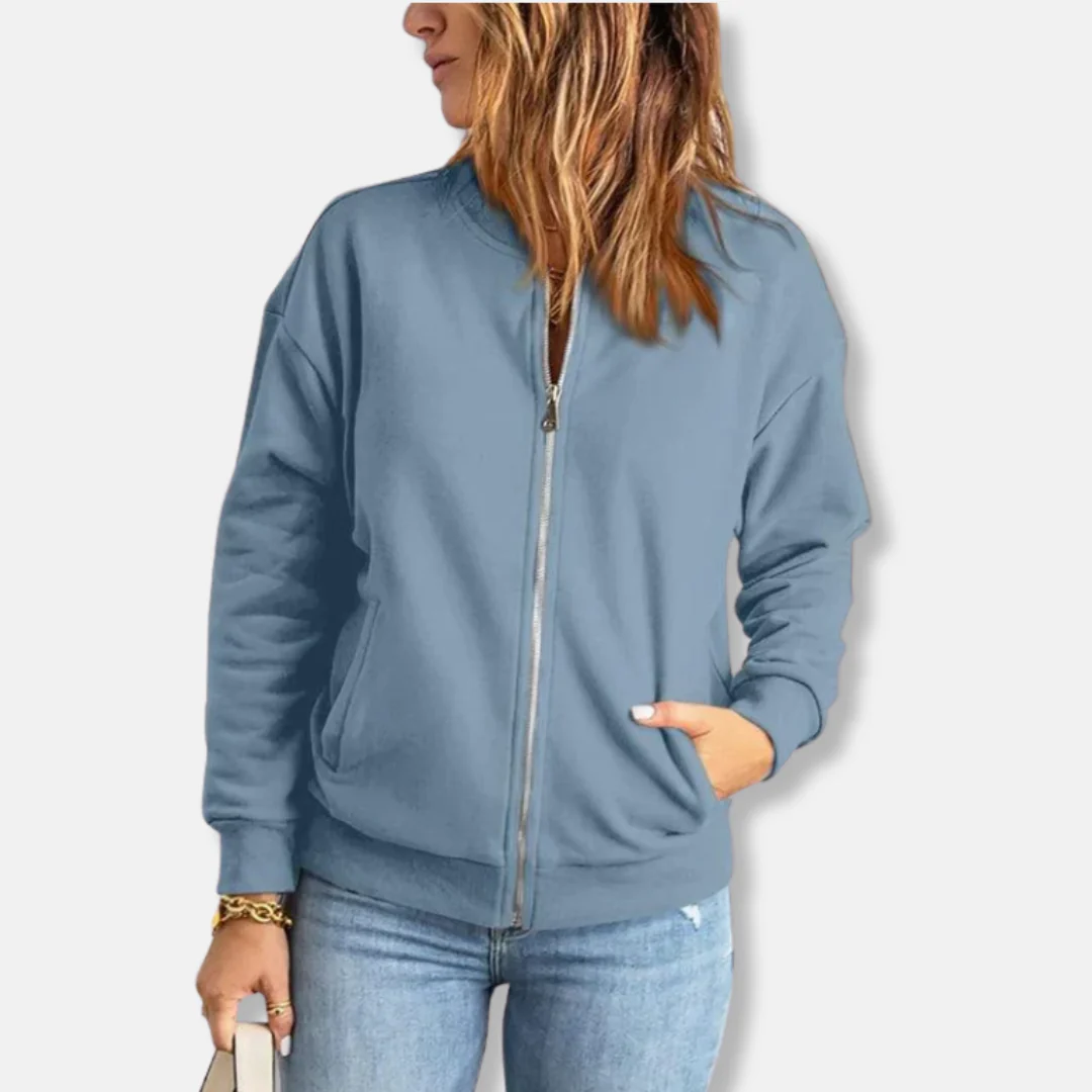 Heidi-Mode | Jacke - Leicht - Lässige Passform - Reißverschluss - Rippenbündchen - Lässiger Look - Image 2