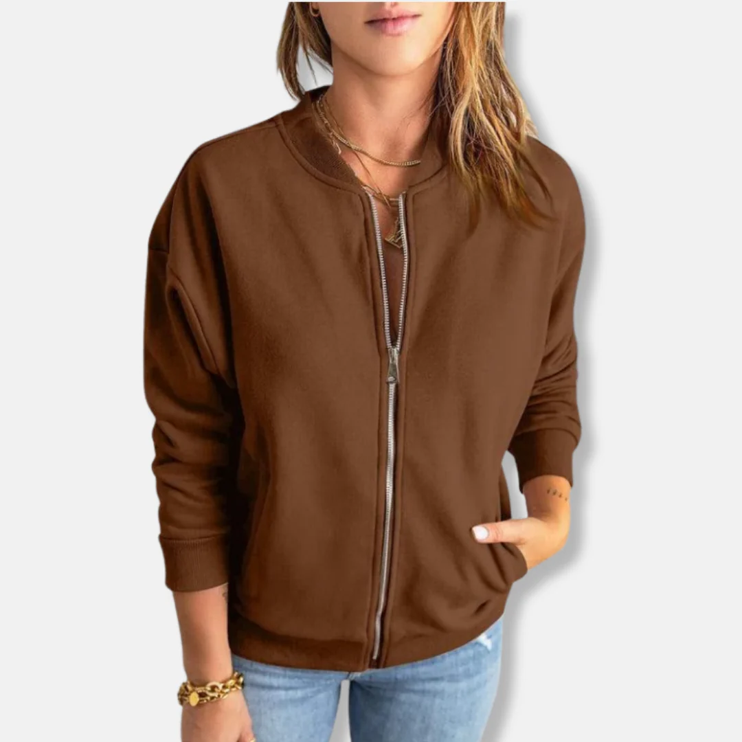 Heidi-Mode | Jacke - Leicht - Lässige Passform - Reißverschluss - Rippenbündchen - Lässiger Look - Image 4