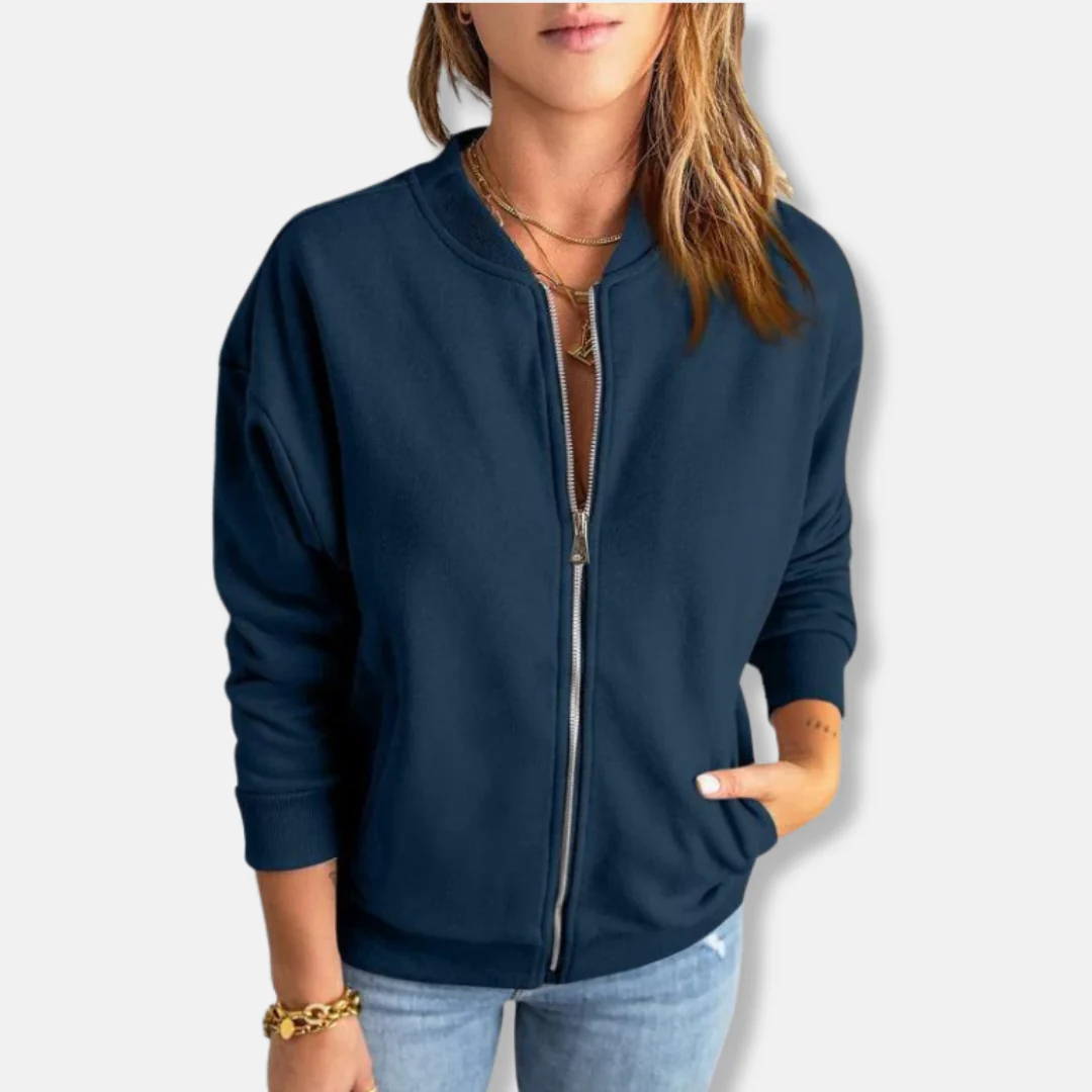Heidi-Mode | Jacke - Leicht - Lässige Passform - Reißverschluss - Rippenbündchen - Lässiger Look - Image 5