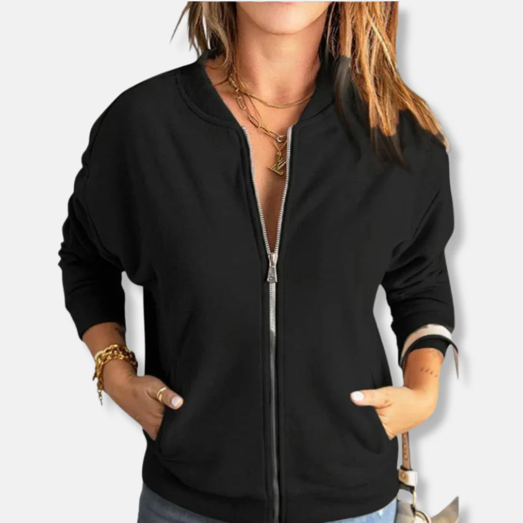 Heidi-Mode | Jacke - Leicht - Lässige Passform - Reißverschluss - Rippenbündchen - Lässiger Look - Image 6