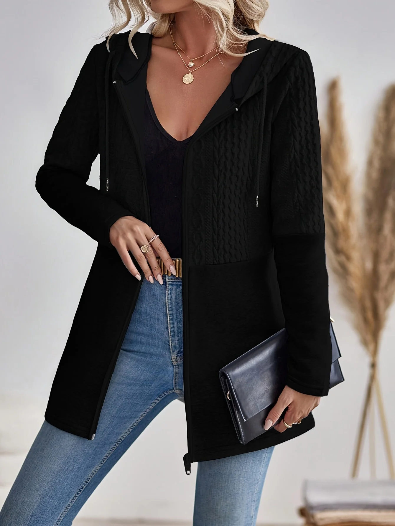 Heidi-Mode | Damen Kapuzen Sweatshirt mit Reißverschluss - Image 11