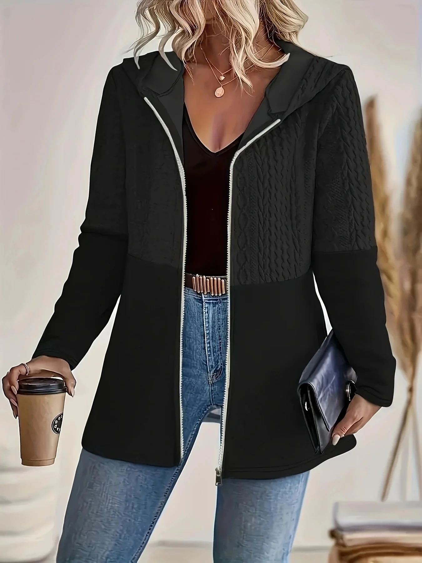 Heidi-Mode | Damen Kapuzen Sweatshirt mit Reißverschluss - Image 13
