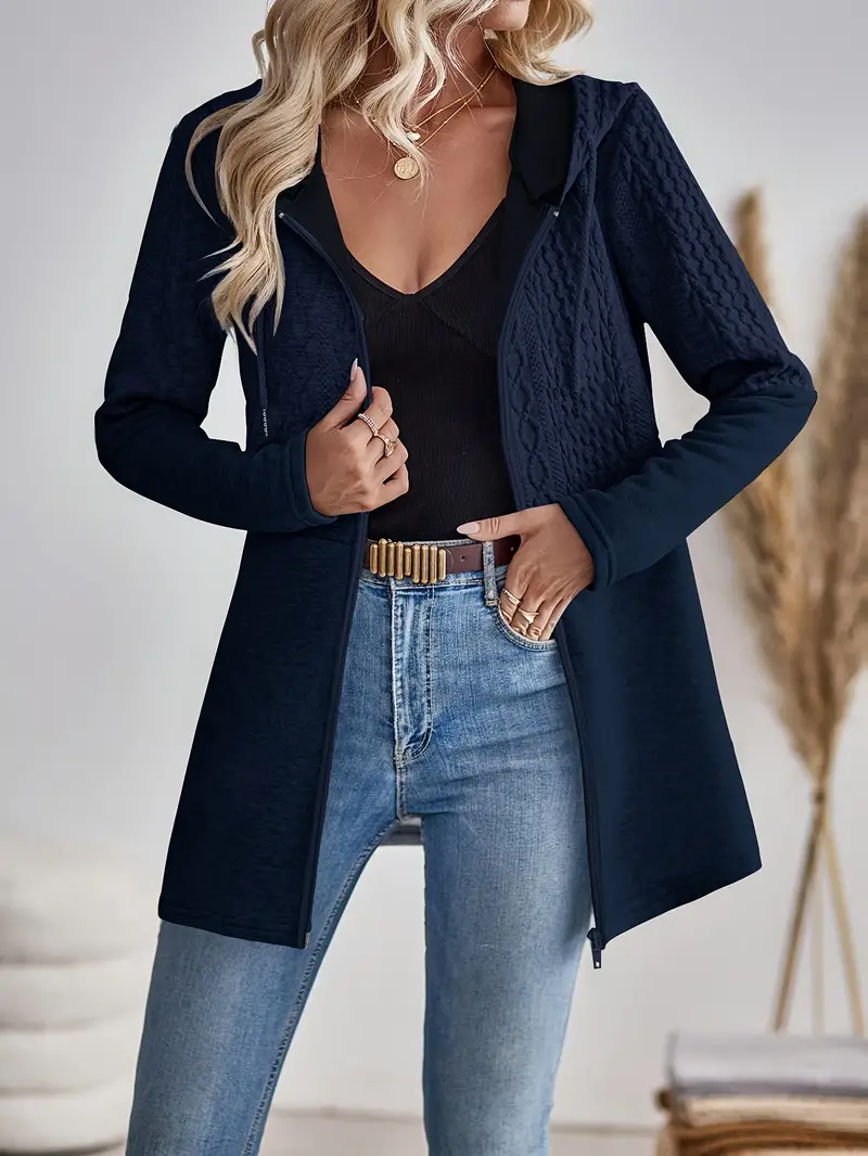 Heidi-Mode | Damen Kapuzen Sweatshirt mit Reißverschluss - Image 3