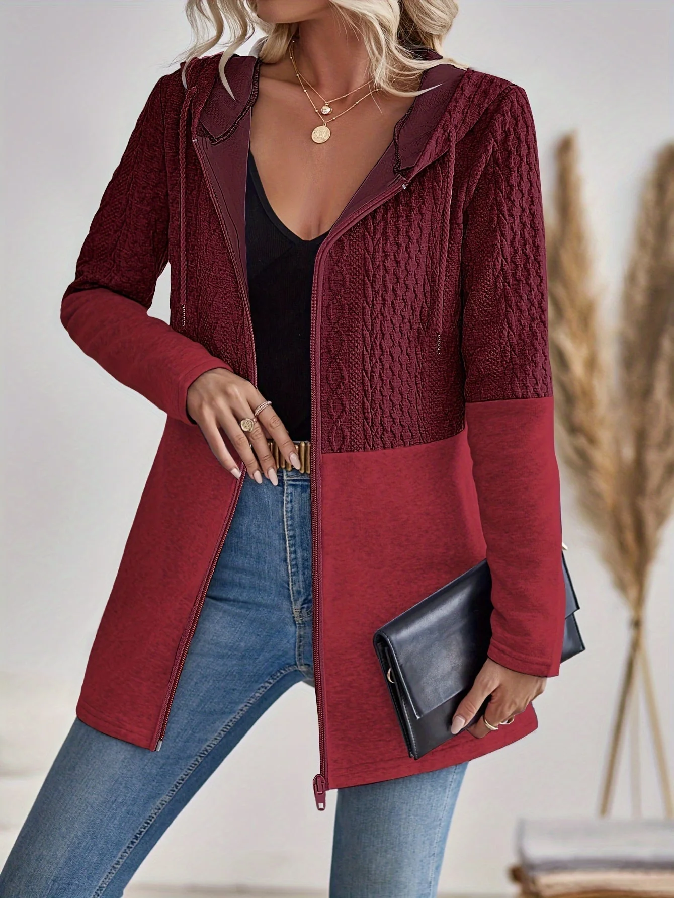 Heidi-Mode | Damen Kapuzen Sweatshirt mit Reißverschluss - Image 6
