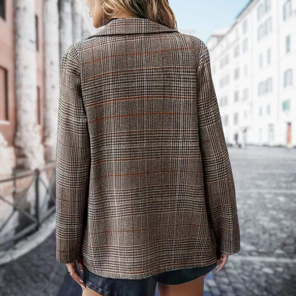 Heidi-Mode | Damen Karierten Blazer Trendy & Klassischer Blazer für Frauen