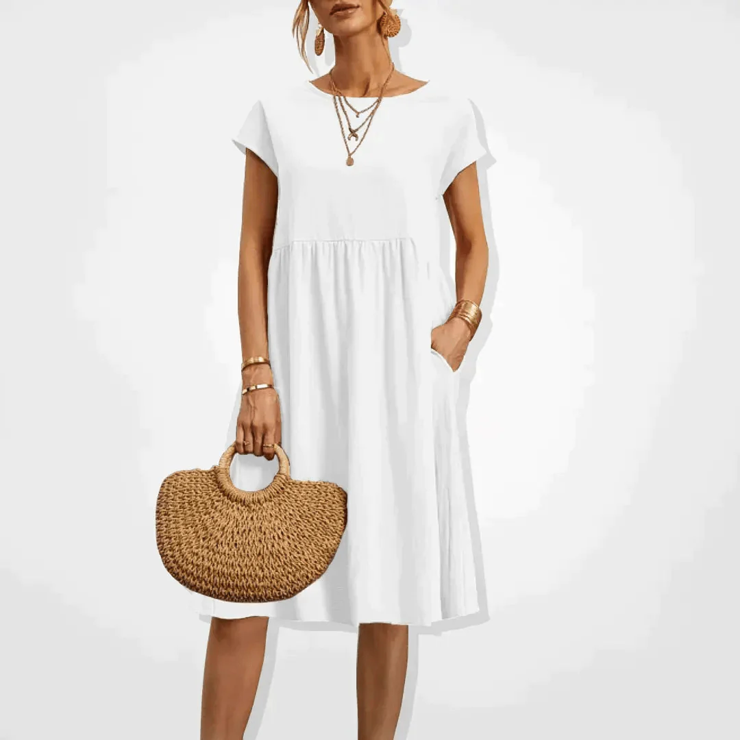 Heidi-Mode | Damen Kleid Stilvolles Midi Kleid Sommerliche Eleganz