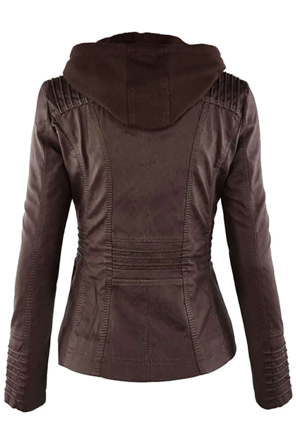 Heidi-Mode | Damen Kunstleder Kapuzenjacke mit Reißverschluss - Image 10