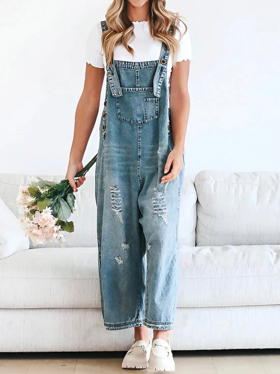 Heidi-Mode | Damen Lockere Denim Overall Komfortabel & Stilvoll - Image 3