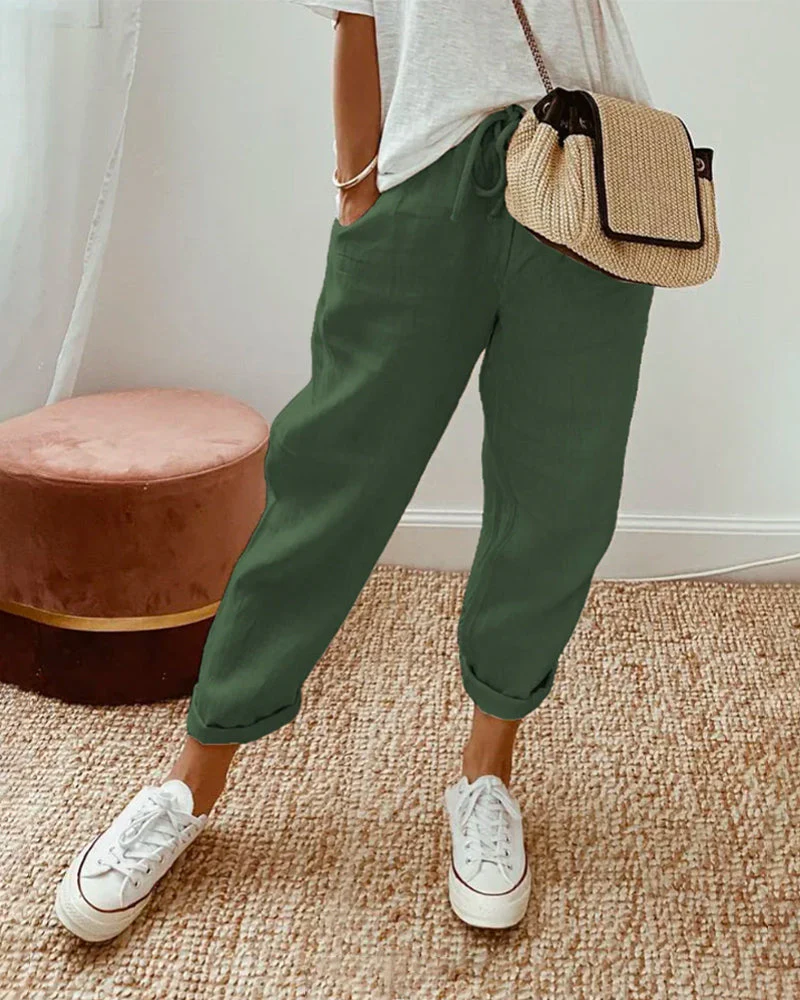 Heidi-Mode | Damen Luftige Hose Gummizug Sommer - Image 4