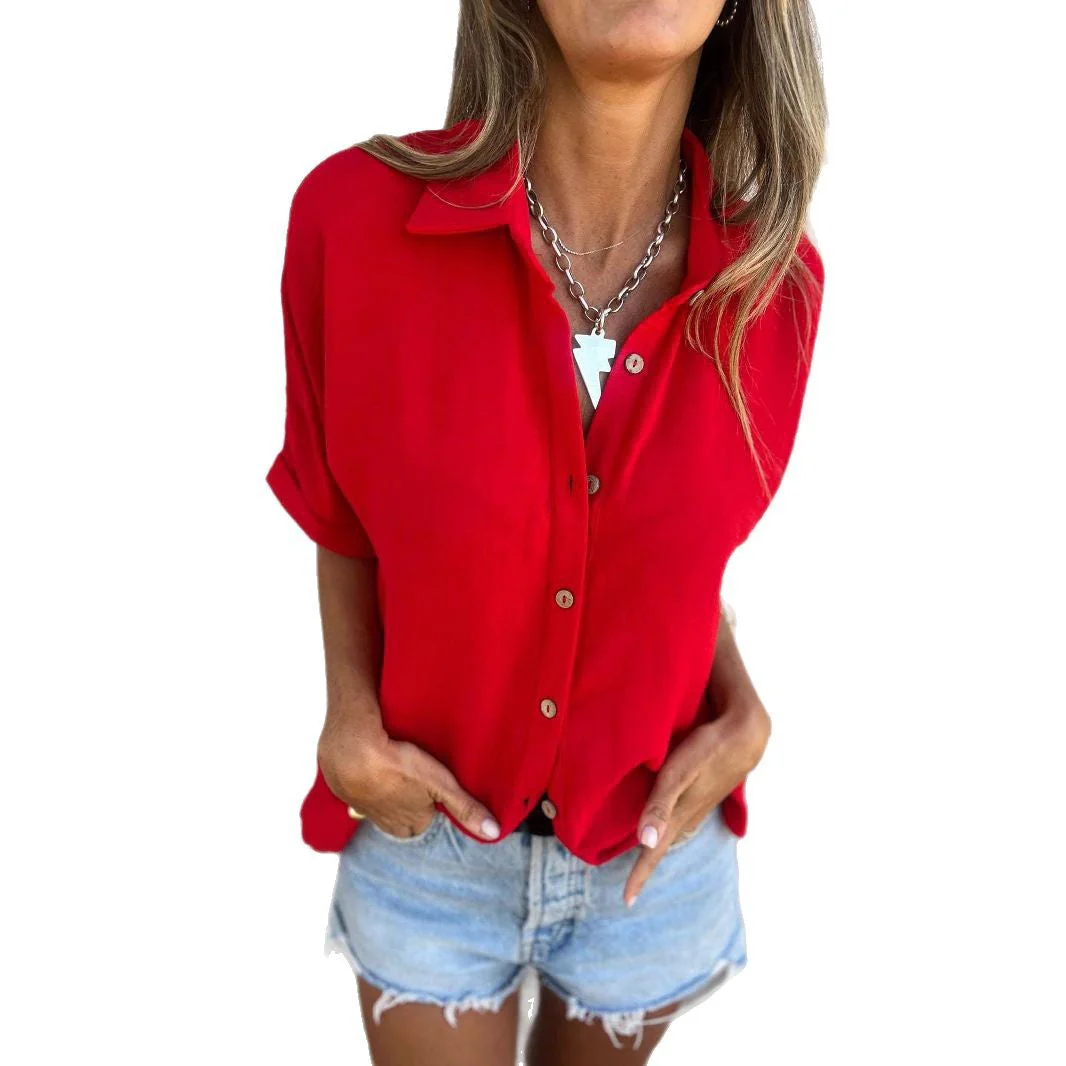 Heidi-Mode | Damen Modische Bluse mit Ganzflächigem Knopfverschluss und Legerem Schnitt - Image 5
