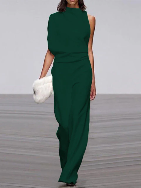 Heidi-Mode | Damen Jumpsuit mit Rundhalsausschnitt, Armellos und Weitem Bein - Image 11