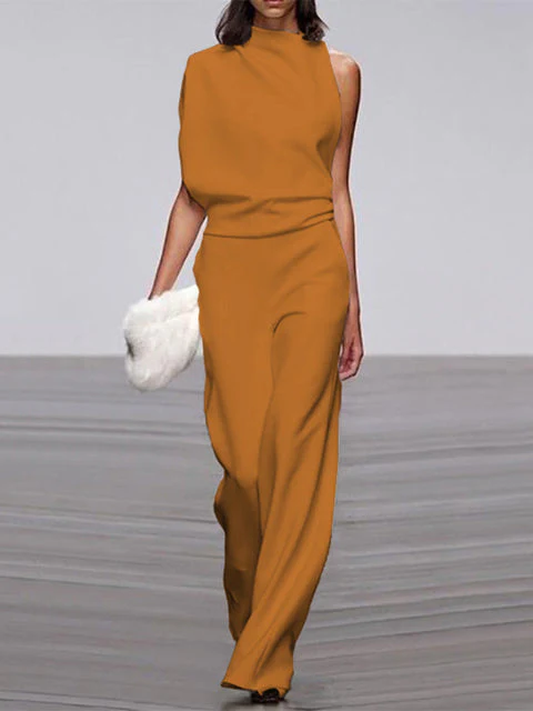 Heidi-Mode | Damen Jumpsuit mit Rundhalsausschnitt, Armellos und Weitem Bein - Image 9