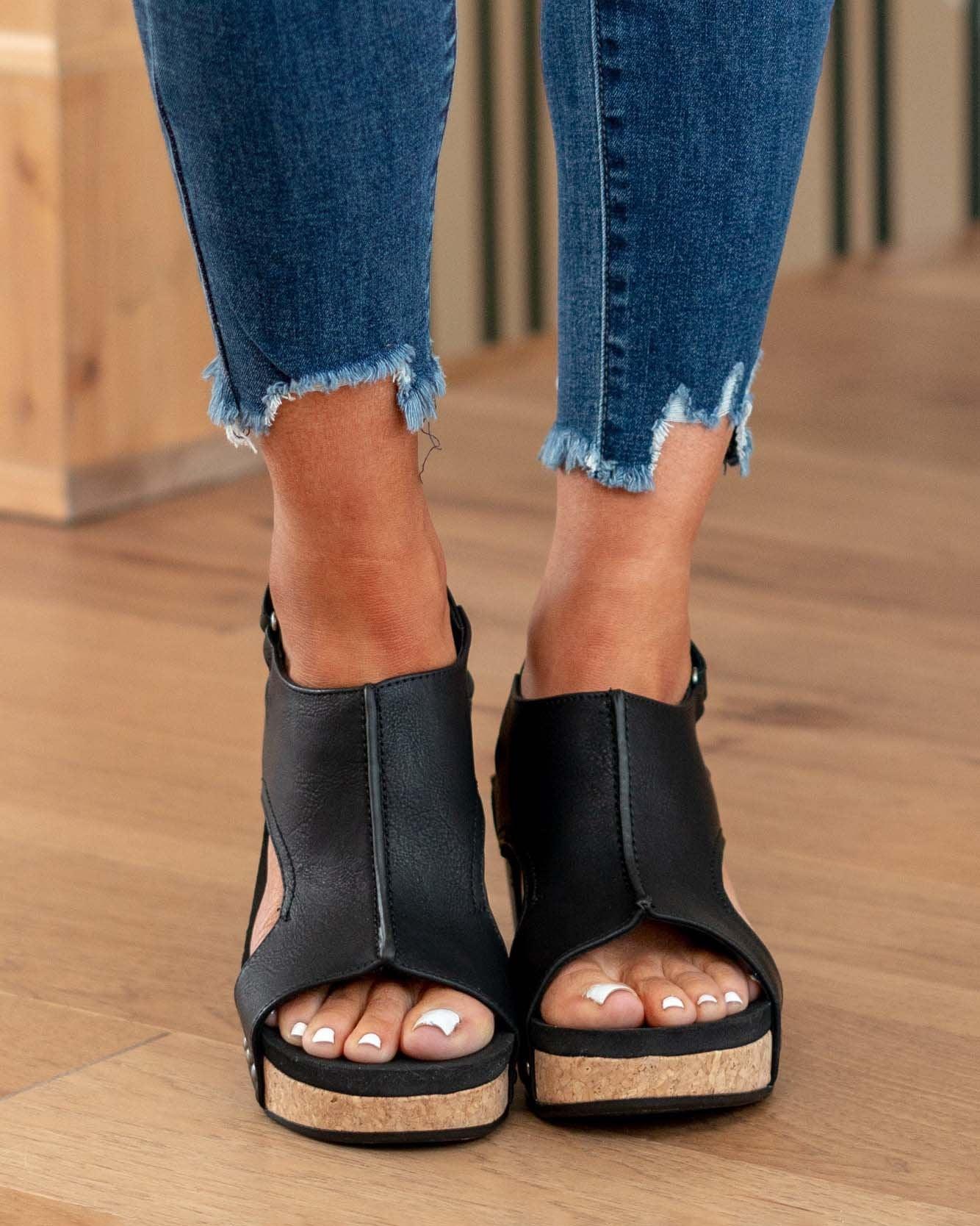 Heidi-Mode | Damen Plateau-Keilsandalen Aus Kork mit Fesselriemchen Stilvolle Sandalen mit Offenem Zehenbereich und Keilabsatz für Damen - Image 9
