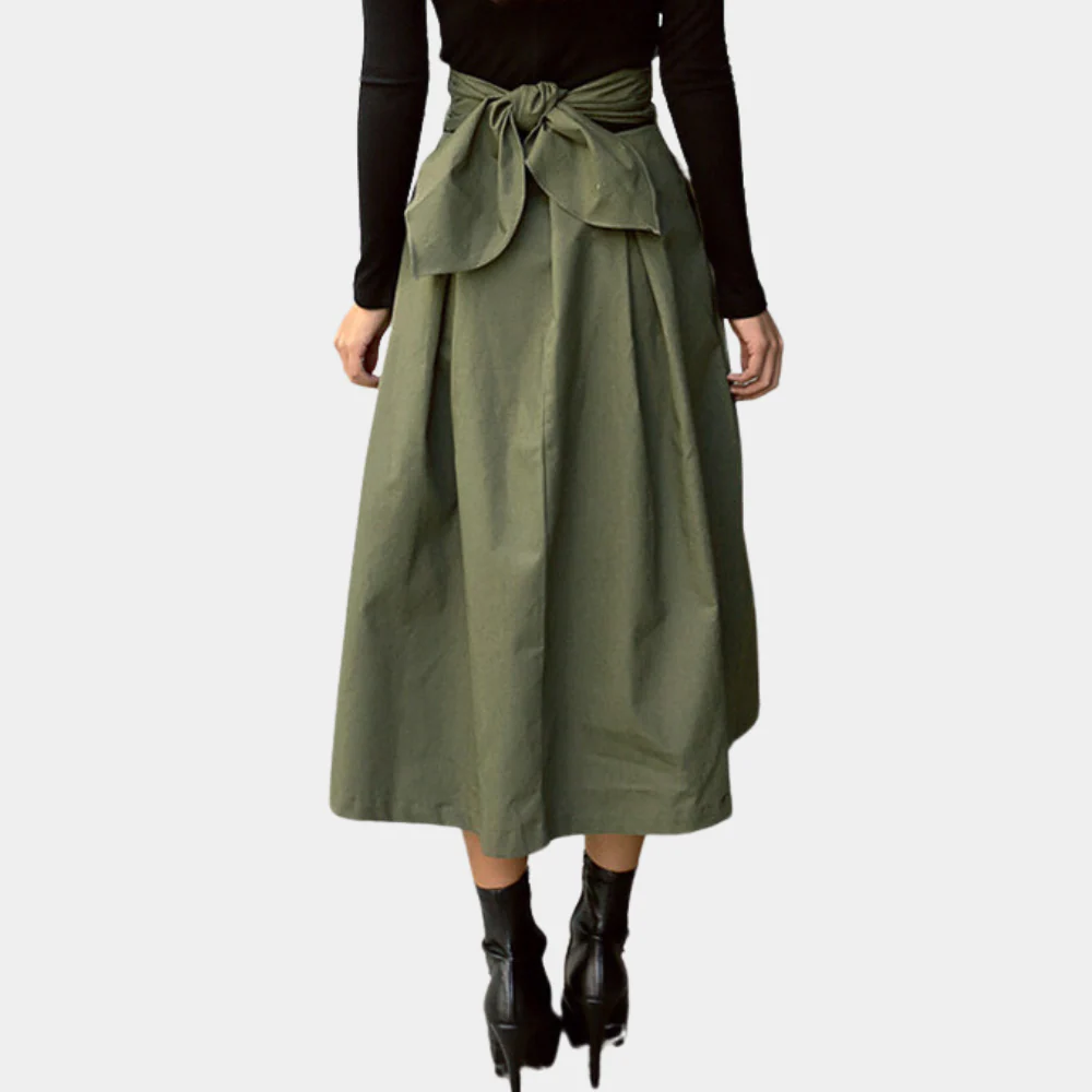Heidi-Mode | Damen Rock mit Hoher Taille und Schleife - Image 2