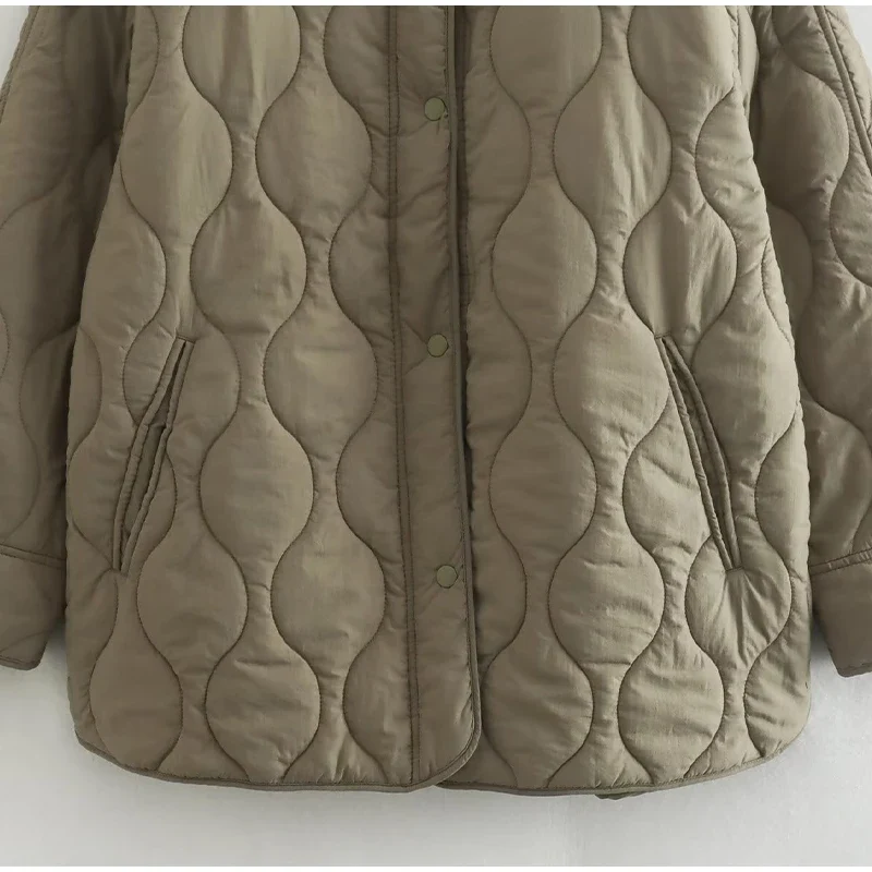 Heidi-Mode | Bequemes Rundhals gepolstertes Jacket mit Knöpfen Ideal für Herbst/Winter - Image 10