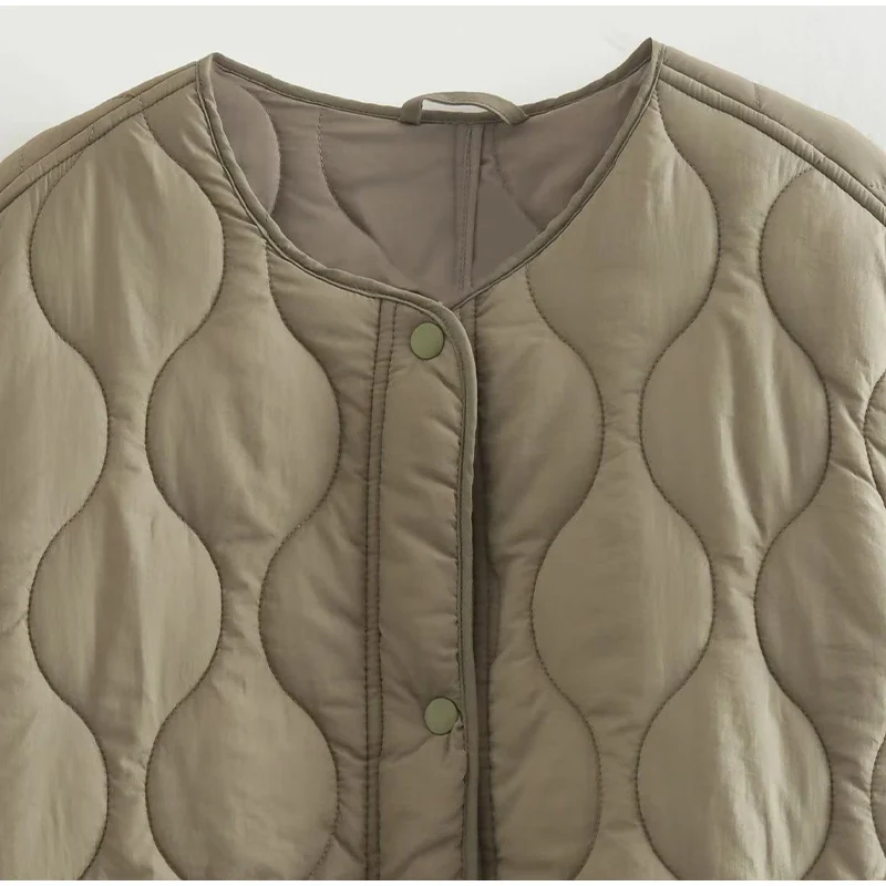 Heidi-Mode | Bequemes Rundhals gepolstertes Jacket mit Knöpfen Ideal für Herbst/Winter - Image 5