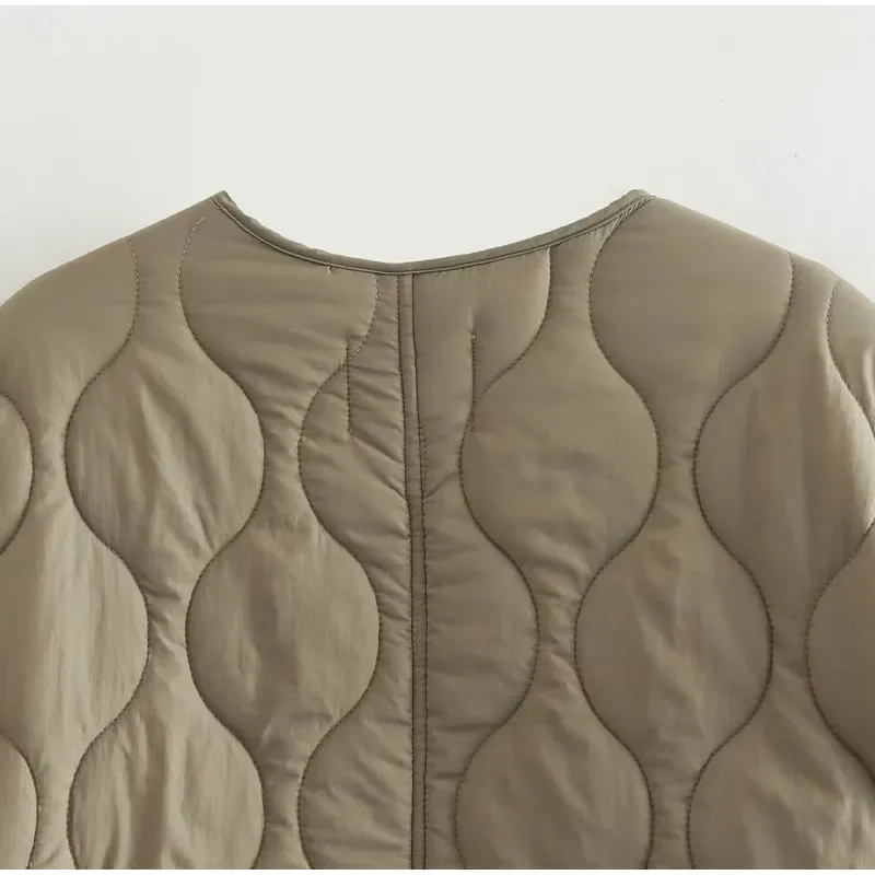 Heidi-Mode | Bequemes Rundhals gepolstertes Jacket mit Knöpfen Ideal für Herbst/Winter - Image 6