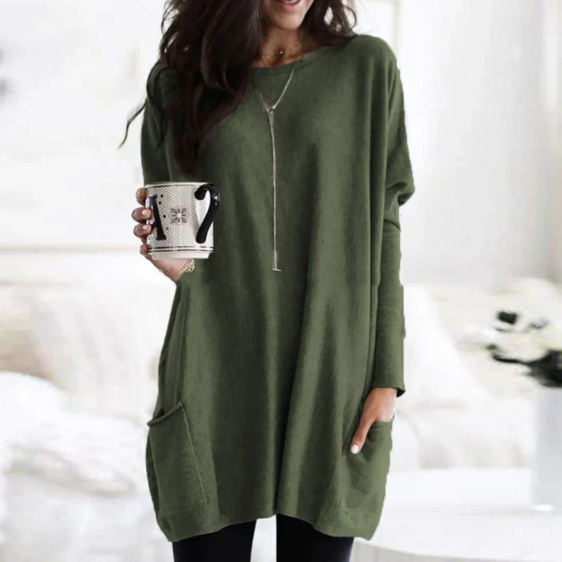 Heidi-Mode | Damen Oversized-Tunika Pullover für Entspannten Komfort - Image 2