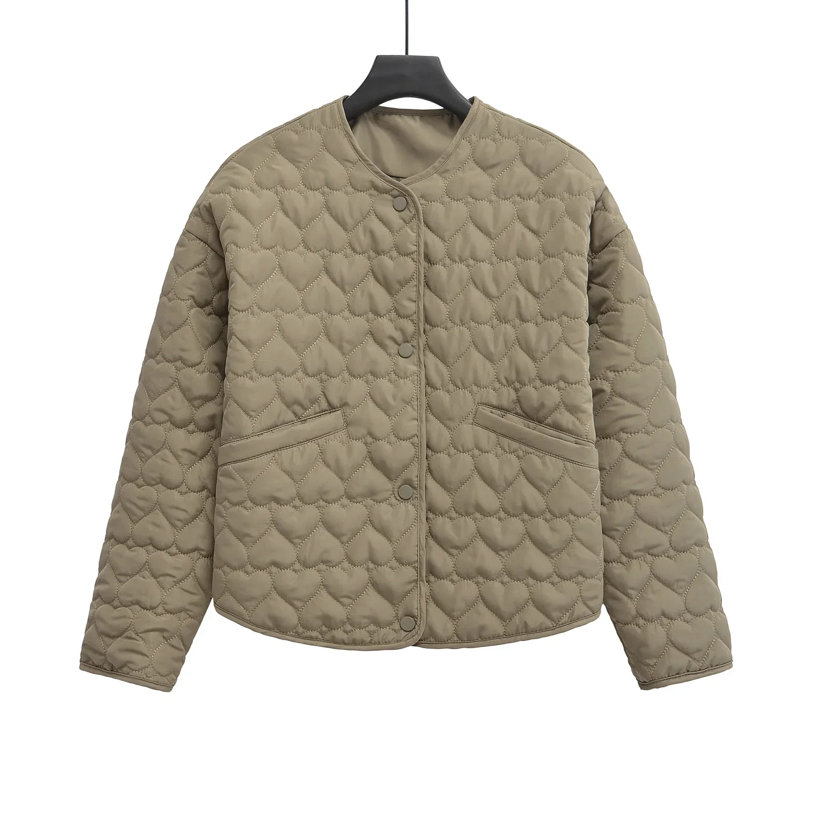 Heidi-Mode | Damen Steppjacke mit Herzen – Leichter Puffer mit Druckknöpfen - Image 3