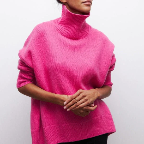 Heidi-Mode | Rollkragenpullover Oversized Fit Weiches Strickmaterial Gerippte Kanten - Image 7