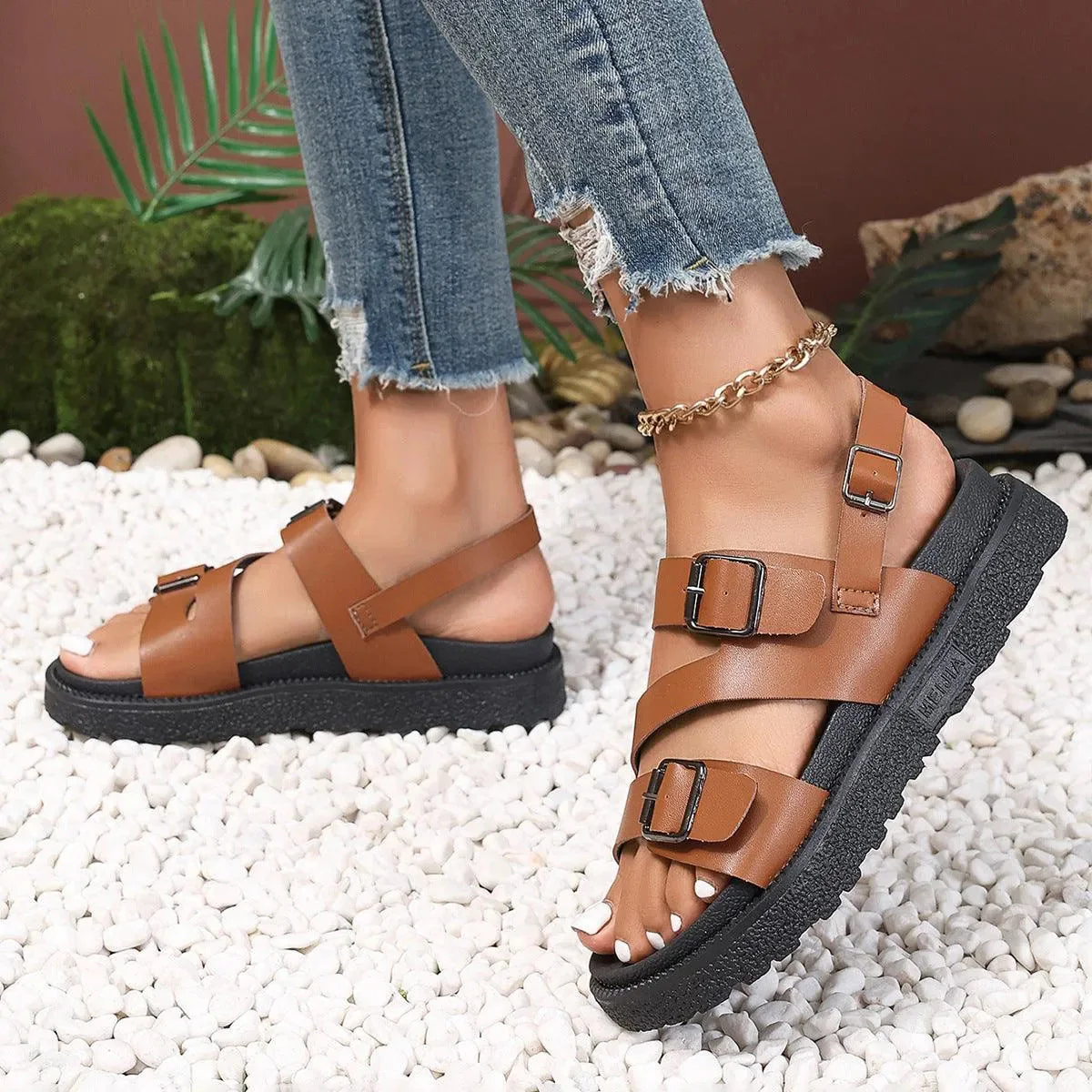 Heidi-Mode | Damen Sandals With Thick Sole Casual - Image 4