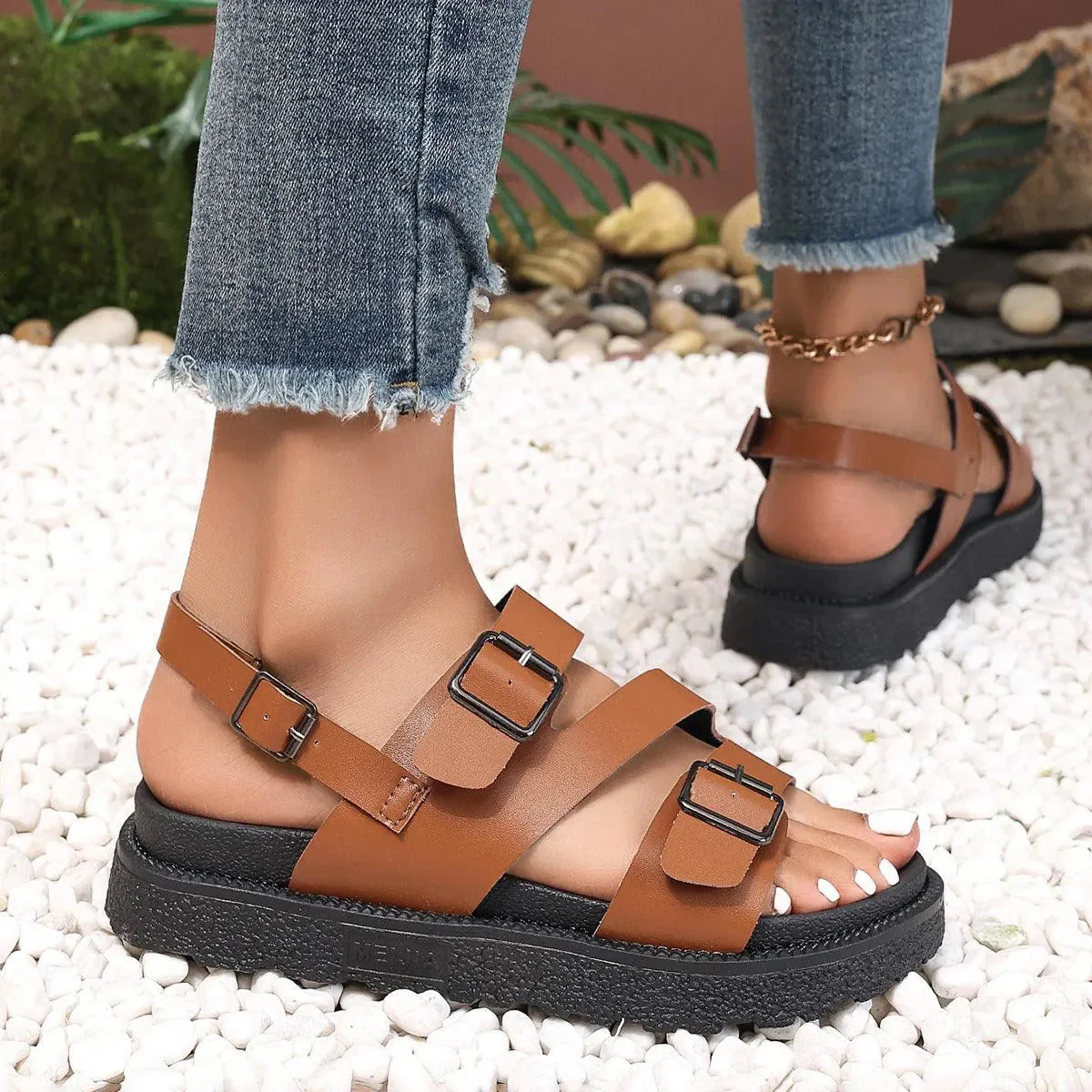 Heidi-Mode | Damen Sandals With Thick Sole Casual - Image 6
