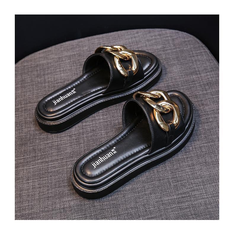 Heidi-Mode | Sandals Women With Platform And Golden Chain - Image 4