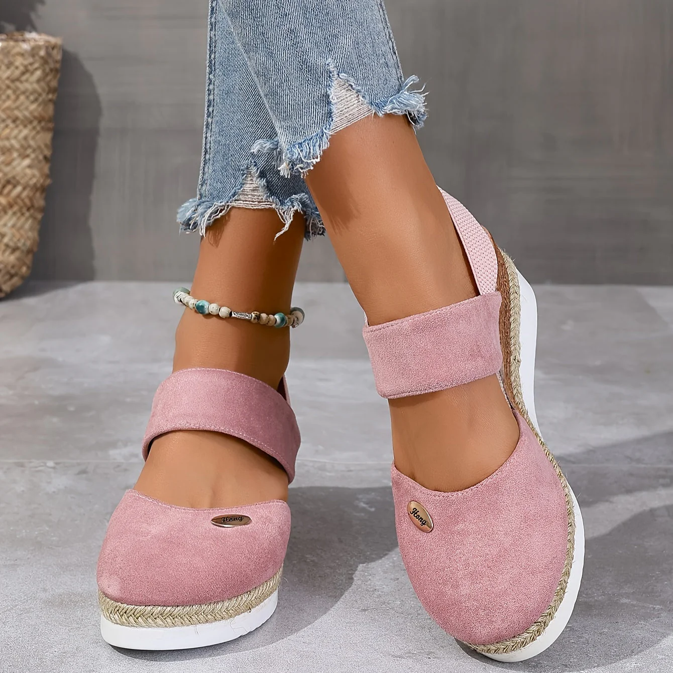 Heidi-Mode | Damen Sandalen Auf Plattform: Rutschfest, Geschlossene Zehe, Elastischer Riemen - Image 16