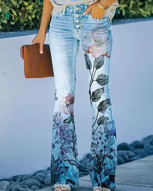 Damen Denim Flared Jeans mit Trendigem Schnitt & Hoher Passform Heidi-Mode - Image 14
