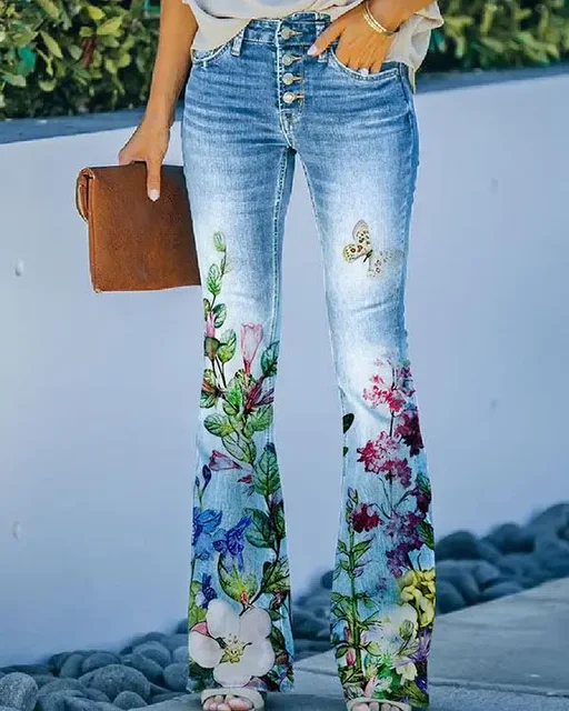 Damen Denim Flared Jeans mit Trendigem Schnitt & Hoher Passform Heidi-Mode - Image 6