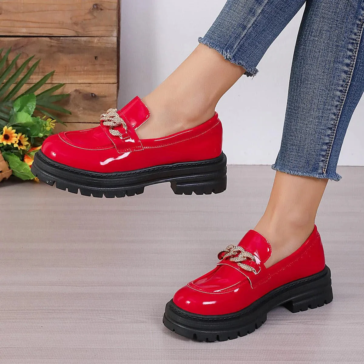 Heidi-Mode | Retro Lässiger Stil Niedrige Damenschuhe - Image 5