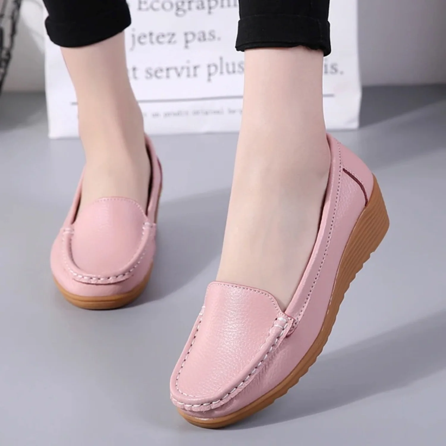 Heidi-Mode | Damen-Slipper Im Mokassin-Slip-On-Stil - Image 5