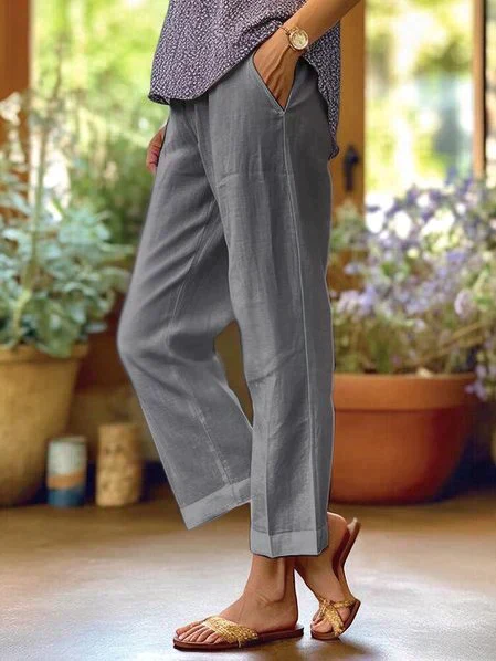 Heidi-Mode | Damen Sommer Leinenhose - Image 3