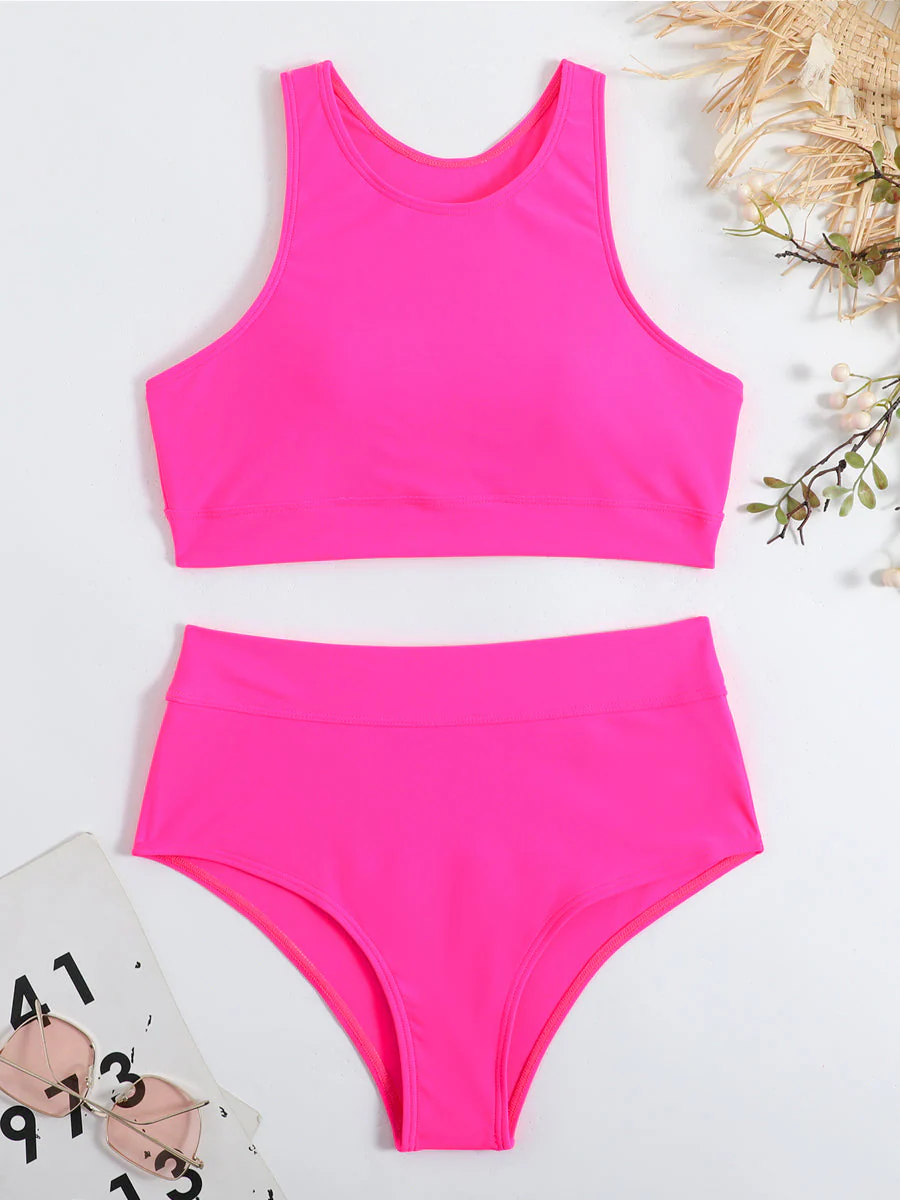 Heidi-Mode | Damen Sportlicher High Waist Bikini Frauen Schwimmbekleidung - Image 5