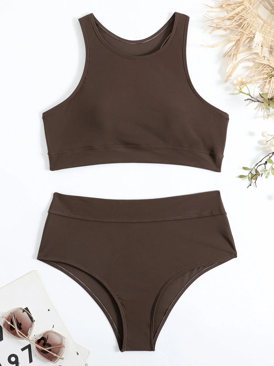 Heidi-Mode | Damen Sportlicher High Waist Bikini Frauen Schwimmbekleidung - Image 6