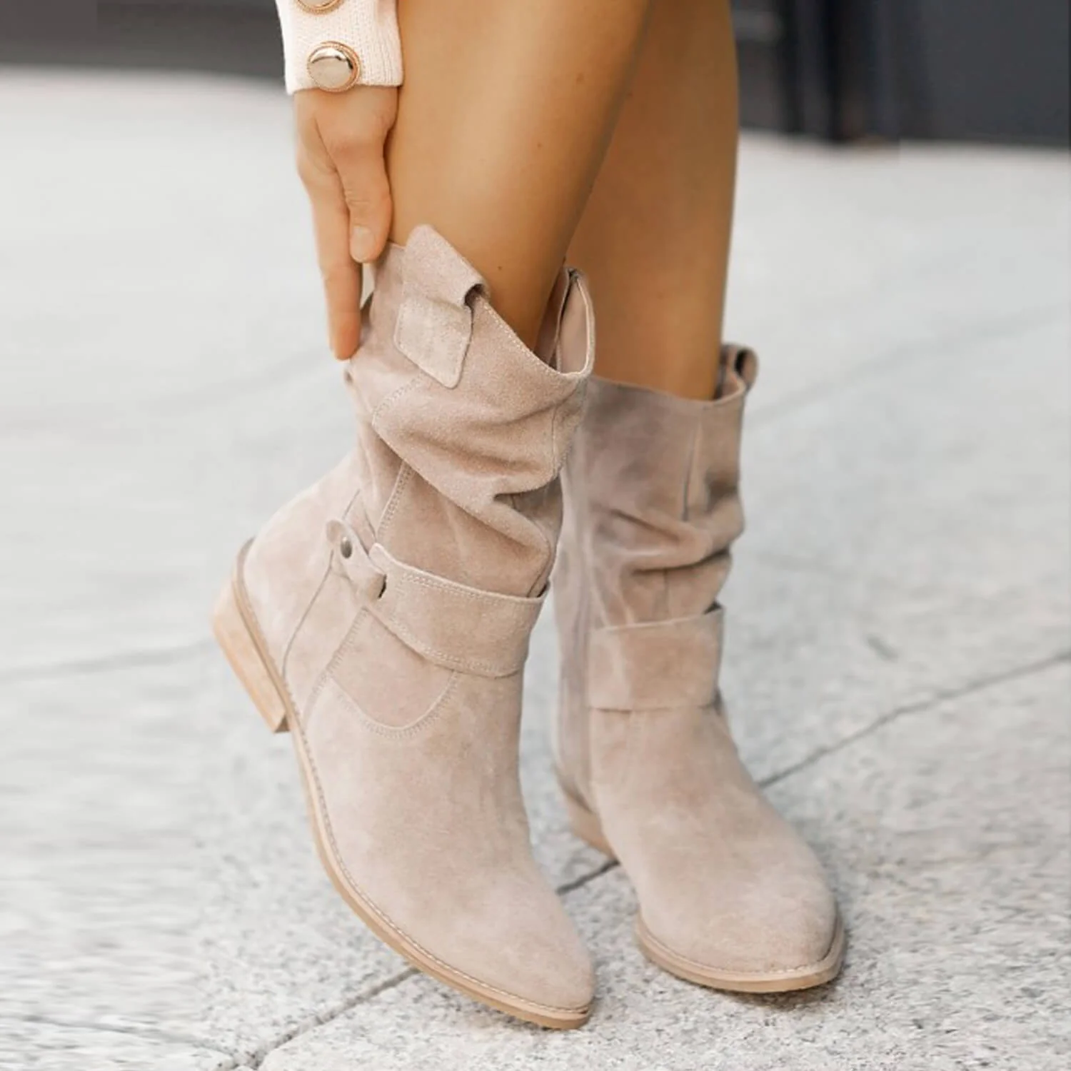 Heidi-Mode | Damen Stiefel Aus Wildleder