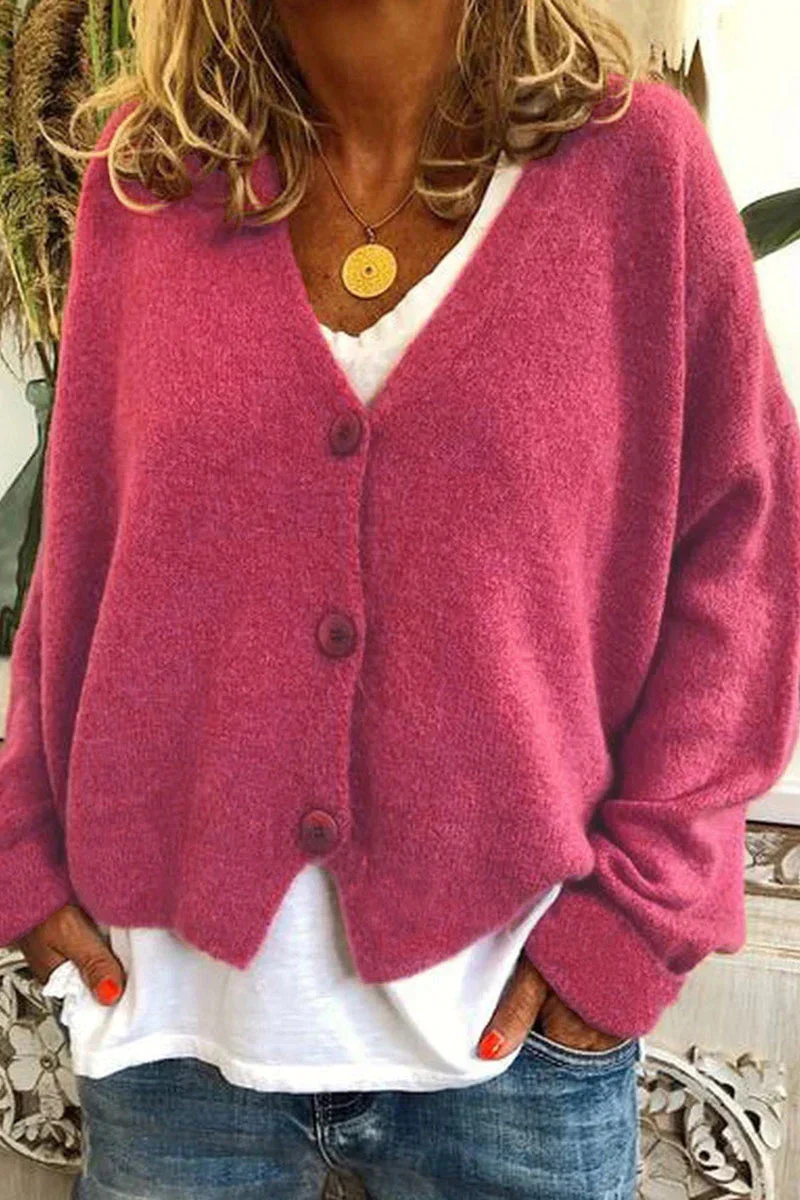 Heidi-Mode | Damen Strickjacke Kurz Rot - Image 2