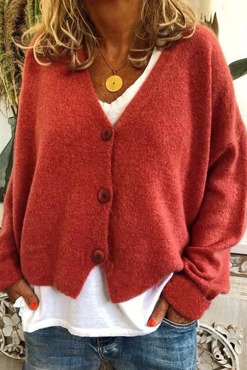 Heidi-Mode | Damen Strickjacke Kurz Rot - Image 4