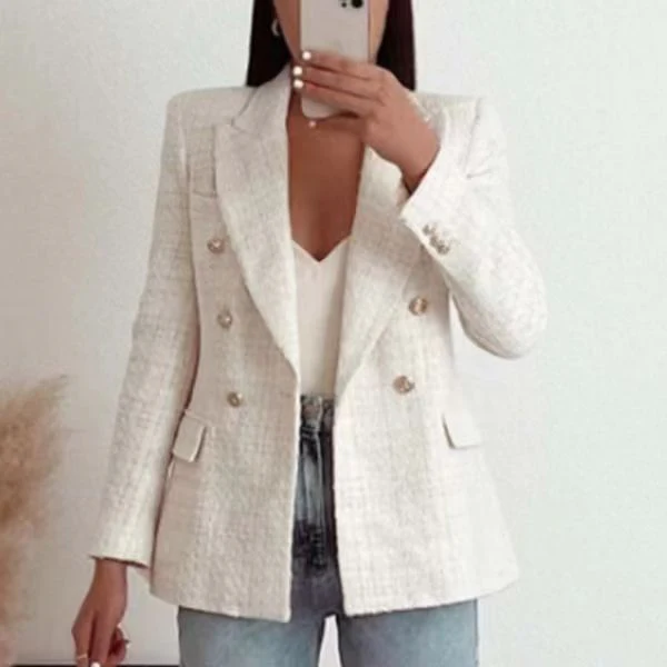 Heidi-Mode | Damen Strukturierter Blazer mit Doppelknopfleiste - Image 2