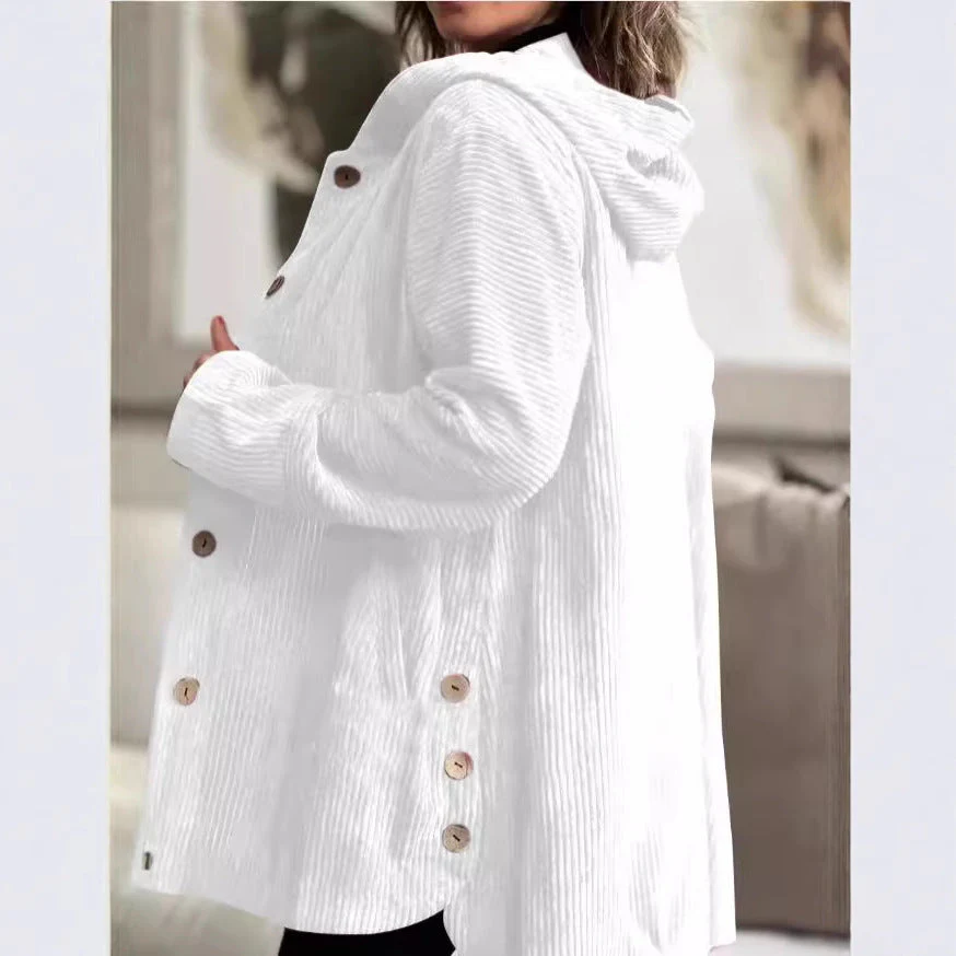 Damen Winterjacke mit Hohem Kragen und Knopfverschluss Heidi-Mode - Image 3