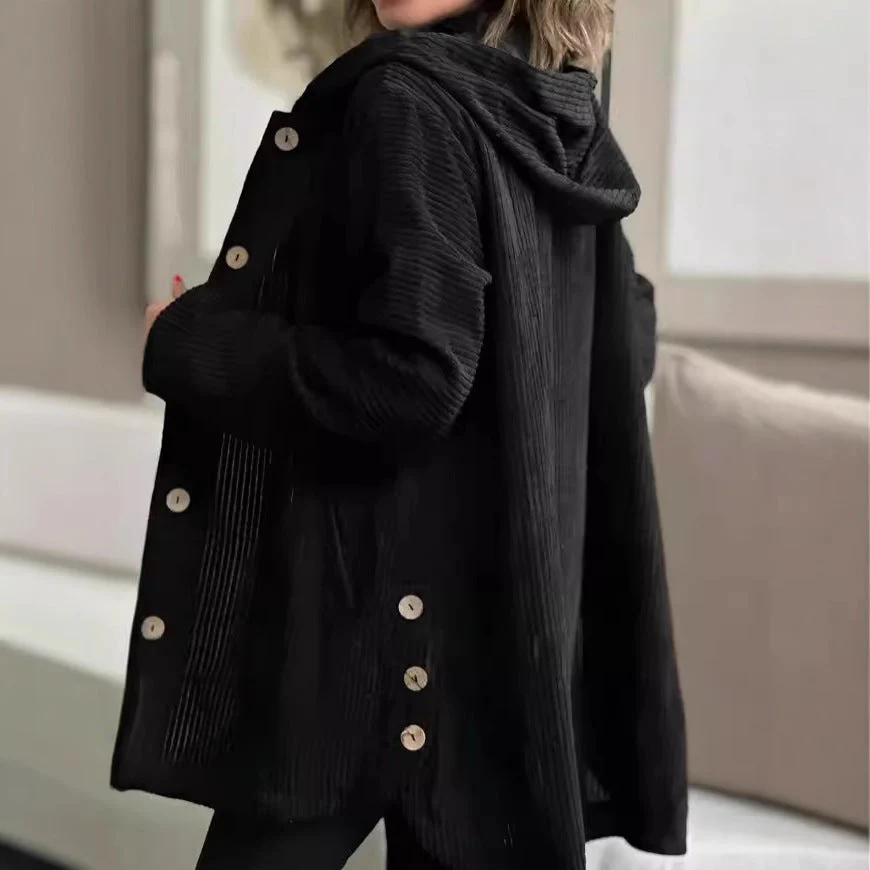 Damen Winterjacke mit Hohem Kragen und Knopfverschluss Heidi-Mode - Image 4
