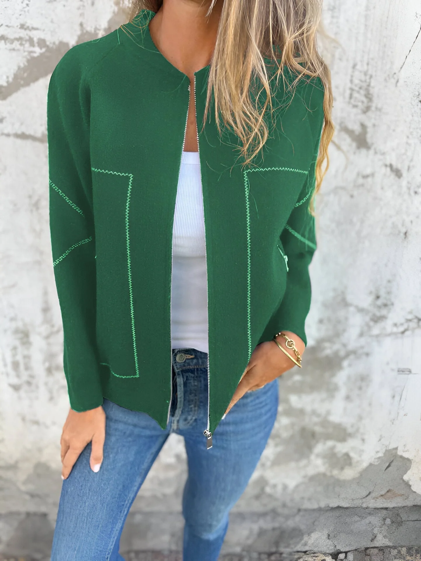 Heidi-Mode | Damen Zip Jacke mit Taschen - Image 11