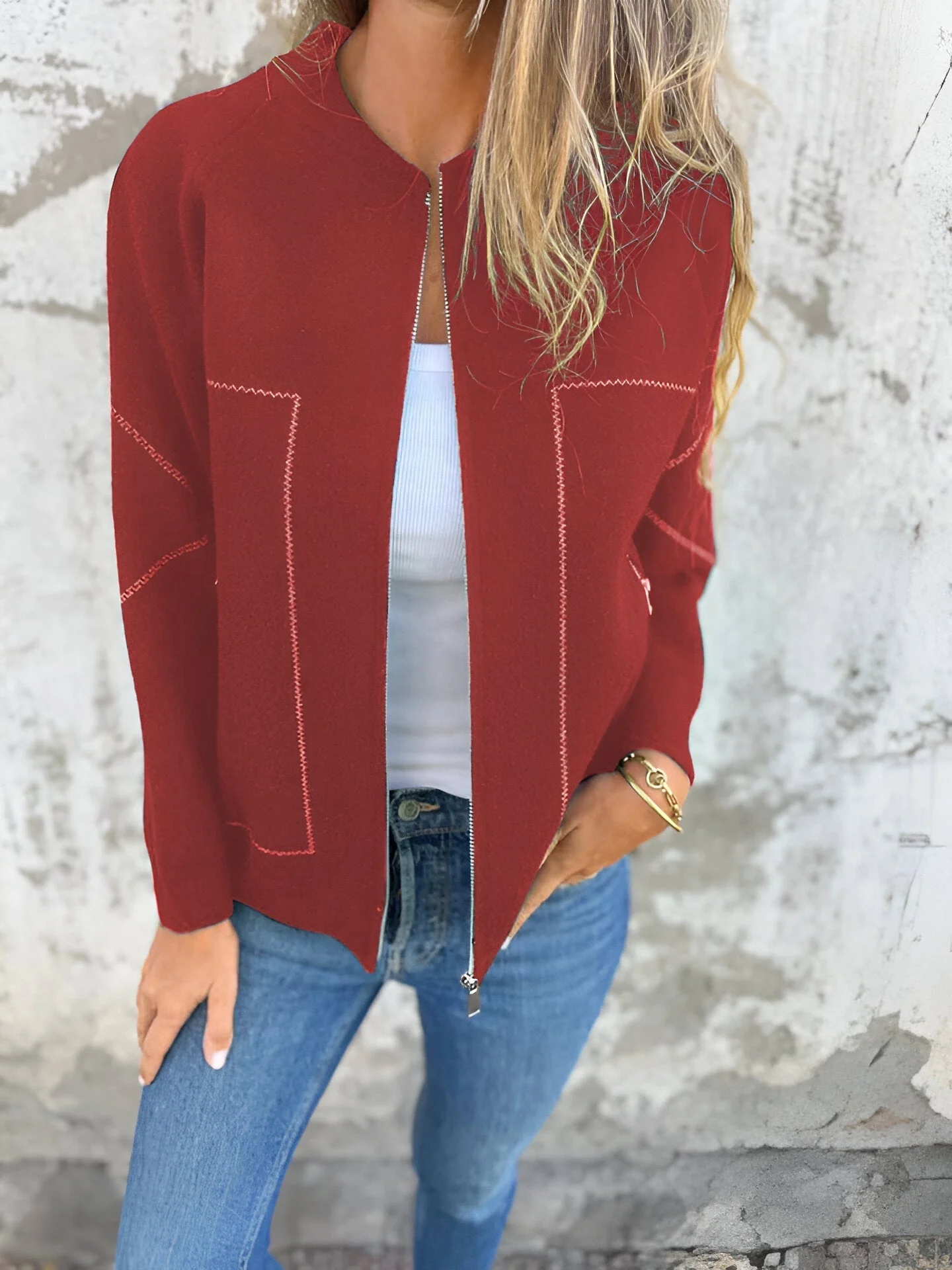 Heidi-Mode | Damen Zip Jacke mit Taschen - Image 7