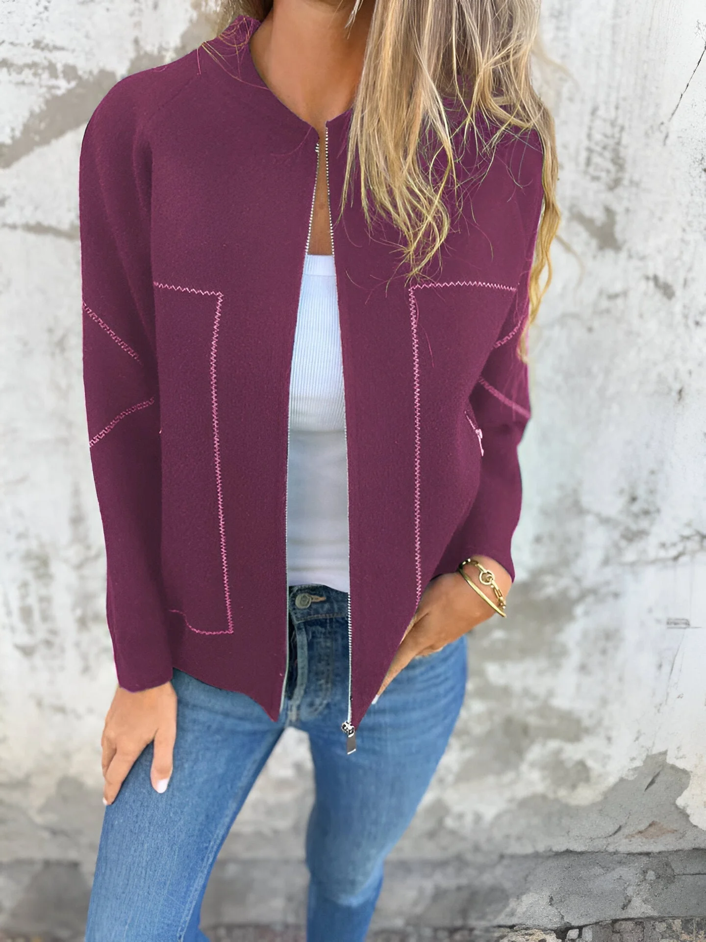 Heidi-Mode | Damen Zip Jacke mit Taschen - Image 8
