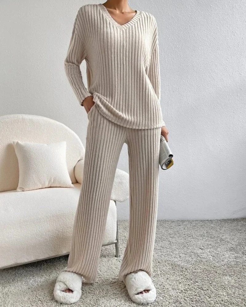Heidi-Mode | Damen Zweiteiler Satz Loungewear Hausanzug