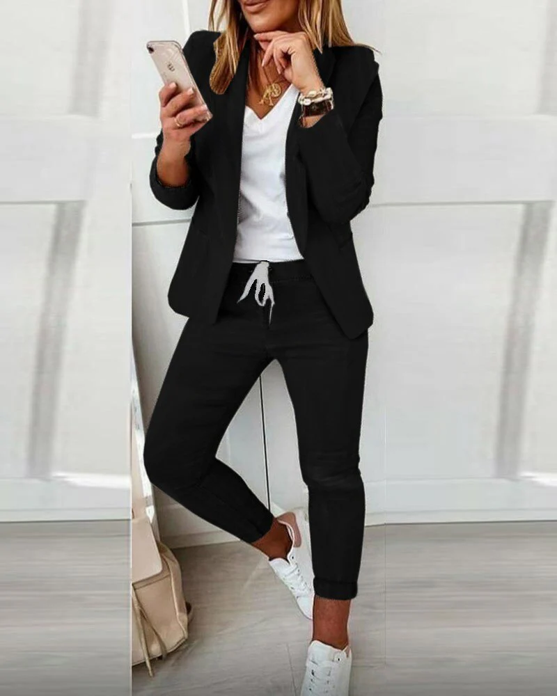 Heidi-Mode | Damenanzug Zweiteiler Hose und Blazer Sommer - Image 2