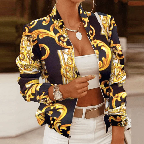 Heidi-Mode | Damenjacke Weinlese Kleidungsstil Damen Übergangsjacke Perfekt für Schichten - Image 5
